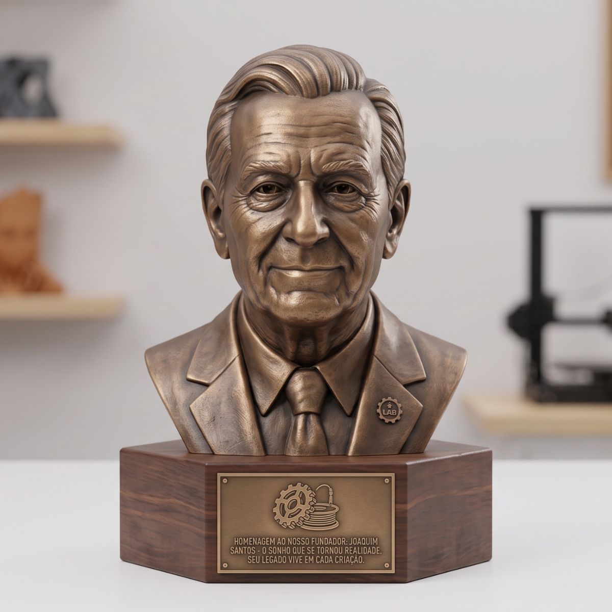 Busto impresso em 3D