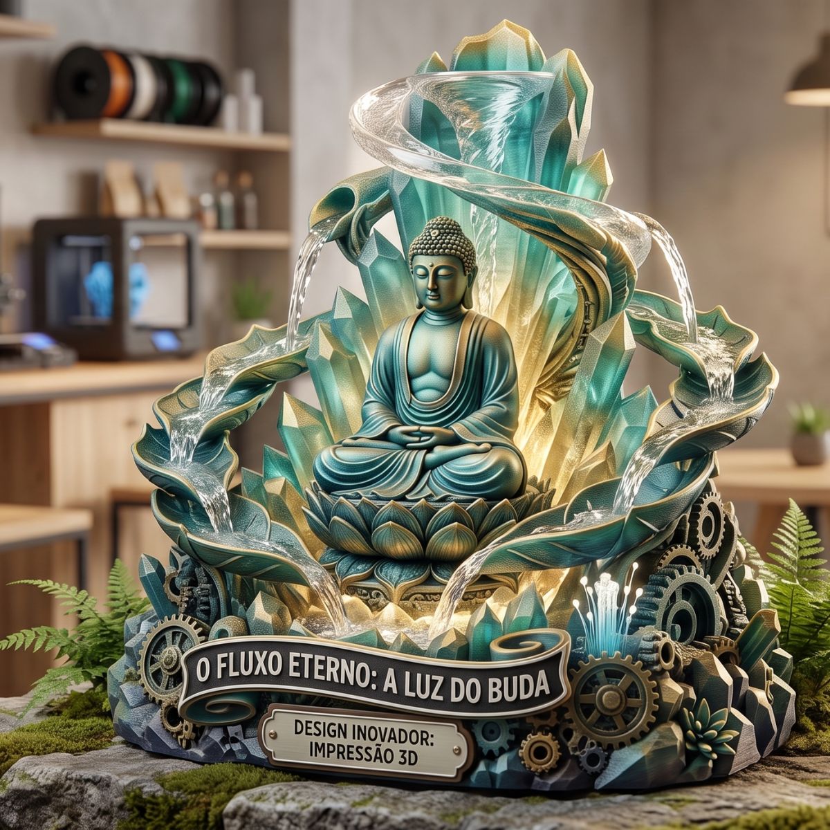 Estatueta Buda Fluxo Eterno